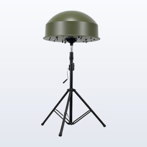 DroneTrack Drone Detection System in Military Green on a tripod