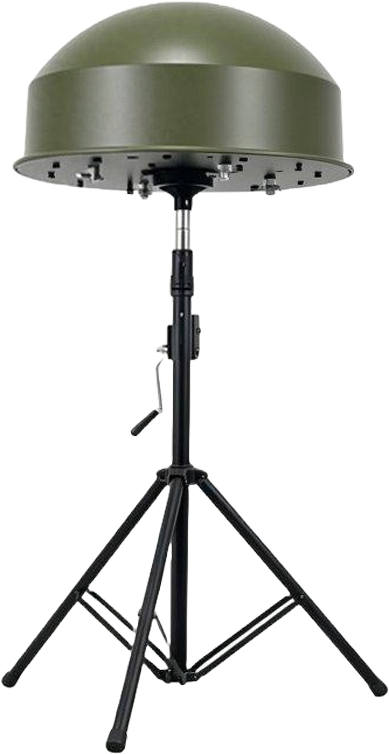 DroneTrack Drone Detection System in Military Green on a tripod