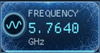 Frequency tile showing the drone link frequency in GHz